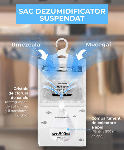Sac dezumidificator suspendat